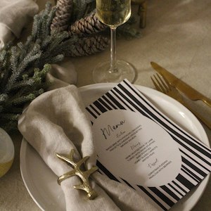 Striped Christmas Downloadable Menu