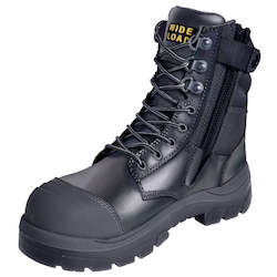890BZ - High Leg Extra Wide Side Zip Safety Boot - Black