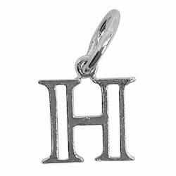 Jewellery: Gold Hollow Letter H Charm