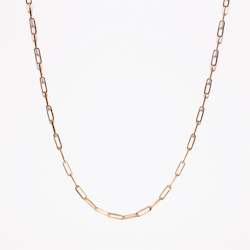 Yellow Gold Paper Chain Necklace