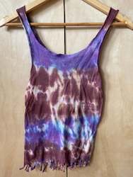 Pre Loved Clothing Festival Wear: Tie-dye Stretchie Top #2