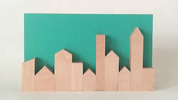 Carpentry, joinery - on construction projects: Zero Waste Turquoise Skyline in Plywood