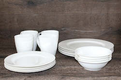 Cutlery wholesaling: White Round Dinner Set 16 pcs