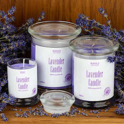 Lavender oil extraction: Candle (large)