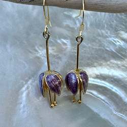 Jewellery: Purple Aksel Holmsen earrings