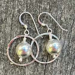 Jewellery: Sterling silver hoop earrings