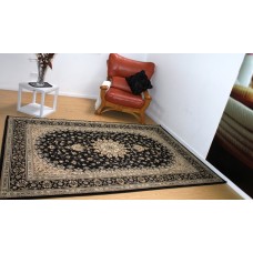 Floor covering: Extra large soft &. Thick heavy duty kohinoor traditional design rug black 2.4x3.4cm