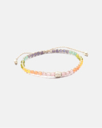 Gemstone Silver: Rainbow Pastel Bracelet | Silver