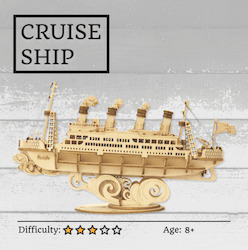 Hobby equipment and supply: Cruise Ship 3D Wooden Puzzle