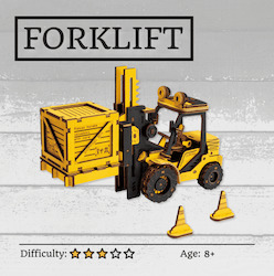 Hobby equipment and supply: Forklift 3D Wooden Puzzle