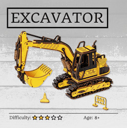 Hobby equipment and supply: Excavator 3D Wooden Puzzle