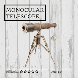Hobby equipment and supply: Monocular Telescope 3D Wooden Puzzle