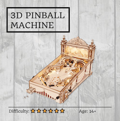 3D Pinball Machine Wooden Puzzle