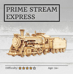 Hobby equipment and supply: Prime Steam Express 3D Wooden Puzzle