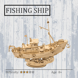 Fishing Ship 3D Wooden Puzzle