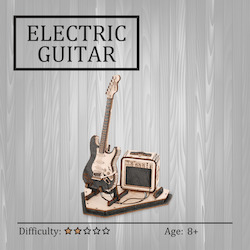 Electric Guitar 3D Wooden Puzzle
