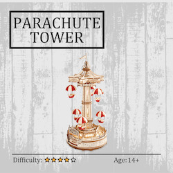 Parachute Tower 3D Wooden Puzzle