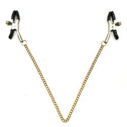 Gold Looking (not real gold) Nipple Clamps on Chain