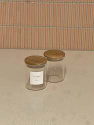 Kitchenware: 200ml Glass and Bamboo Spice Jar (Sample)
