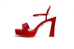 Shoe: Bianca Platform Sandal Red