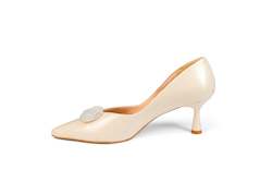 Shoe: Macy Kitten Heel Cream
