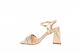 Eli Block Heel Sandal Gold Metallic