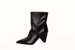 Shoe: Tony Wedge Heel Boot Black