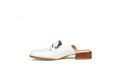 Internet only: Aria Flat Mule White