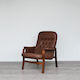 Rosewood Bentwood Leather Chair