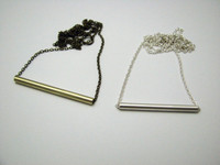 Jewellery: Single Bar Circular Necklace - Stephanie Grace Jewellery