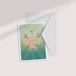 Wildflower Mini Collection: Grow girl â¢ A6 greeting card