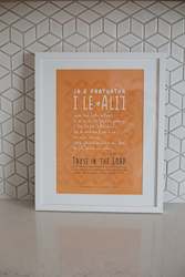 Publishing: Proverbs 3:5-6 - Samoan - Orange, Trust in the Lord (White) A3