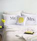 Mr & Mrs Pillowcase Set / BLACK