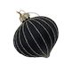 Black Ribbed Glass Bauble (onion)