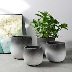Internet only: Cement Planter Pots for Plants Concrete Planter Indoor Planter Gradient grey