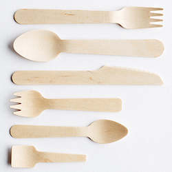 Green Bean: Disposable Wooden Cutlery - made from birchwood