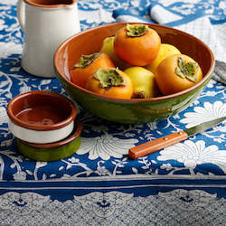 Linens Table And Kitchen: Indian Hand Block Print Tablecloth, Napkins and Runner - Amara design