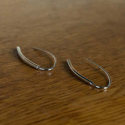 Jewellery: Sterling Silver Curved Bar Earrings
