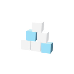 Toy: Add on: Stacking Blocks Blue & White