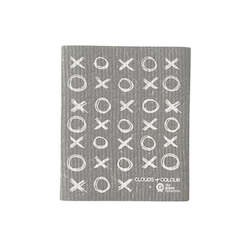 Household textile: Swedish Dishcloth SPRUCE - Grey XOXO by Clouds of Colour