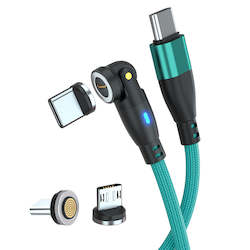 Internet only: Twins! 2 Pack. Two Orion Type C Magnetic Cables - 1 x 2m, 1 x 1m plus 3 Plugs