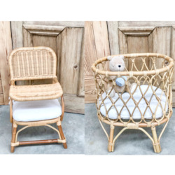 Baby And Kids: Dolls Bassinet + High Chair Bundle