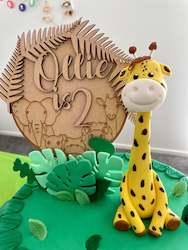 Craft material and supply: Personalized Safari Cake Topper