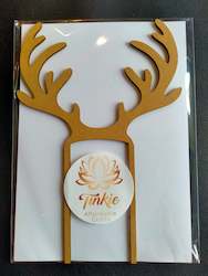 Craft material and supply: Christmas Deer Antlers Cake toppers