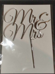 Craft material and supply: Mr&Mrs - Script font - cake topper