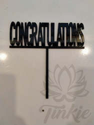 Craft material and supply: Congratulations - Cake Topper