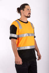 Work clothing: Get Fleeced - Orange Hi Vis Fleece Forestry T-Shirt
