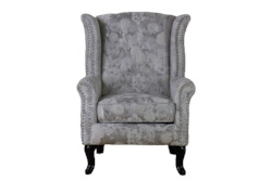 Furniture: TNC Wing Chair, Silver Grey
