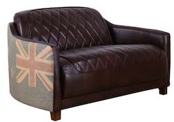 TNC Spitfire 2 Seater Sofa with NZ Flag