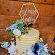 Hexagon Wedding Cake Topper